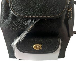 Coach Tabby Riya Black Leather Backpack